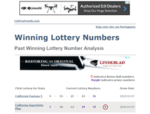 Tablet Screenshot of lotterytrends.com